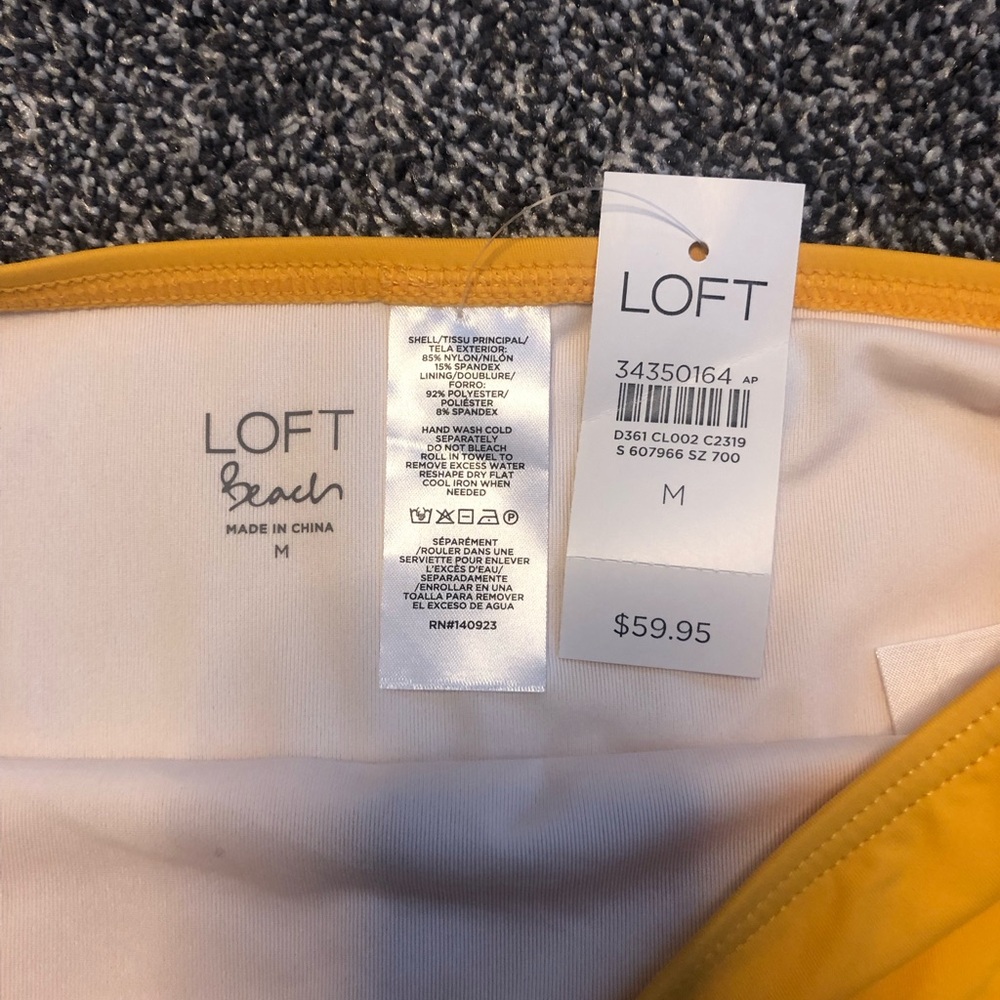 LOFT yellow High-Waisted Bikini Bottom - Picture 2 of 4
